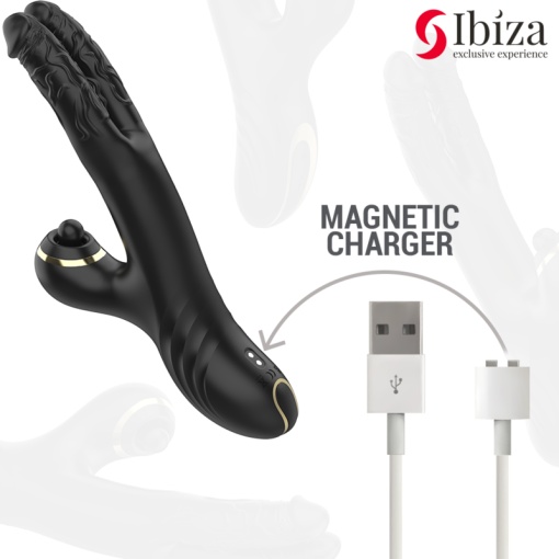 Vibrator Dublu Ibiza - Two Dragons Double Vibrator Black - Img 5