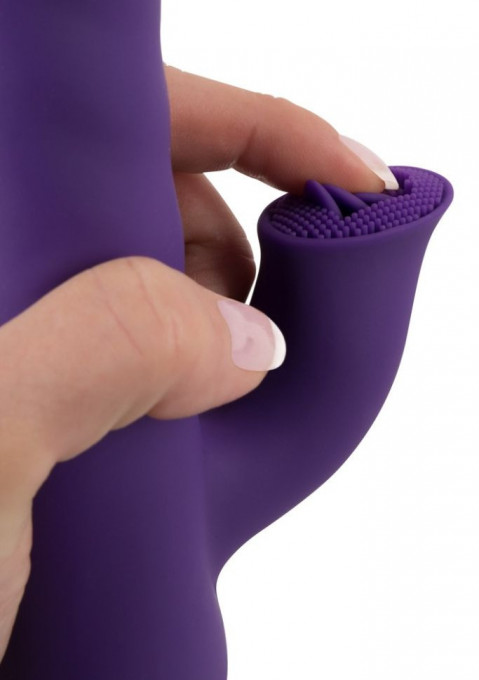 Vibrator iepure cu gland, 3 „limbi” Thrusting &amp; Rotating (24.7cm) - Img 6