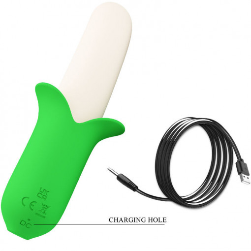 Vibrator multifunctional din silicon PRETTY LOVE BANANA KNIGHT (19.5cm) - Img 4