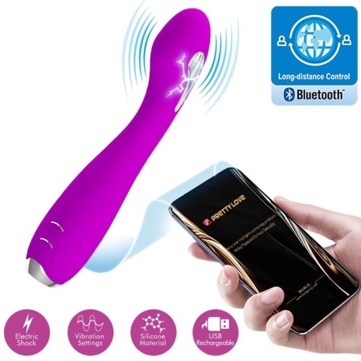 Vibrator Pretty Love - Hector Electroshock Vibrator with Free App (Violet) - Img 6