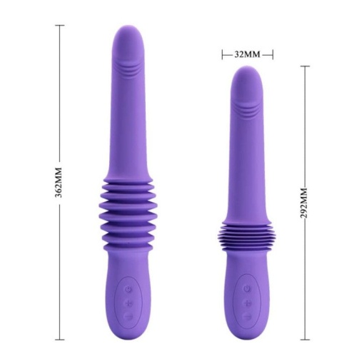 Vibrator Pretty Love Pazuzu Purple, Miscare 7cm Inainte/Inapoi - Img 5