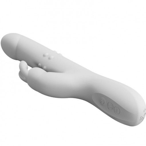 Vibrator Rabbit cu vibrații, împingeri și rotații PRETTY LOVE – REESE (24.8cm) - Img 4