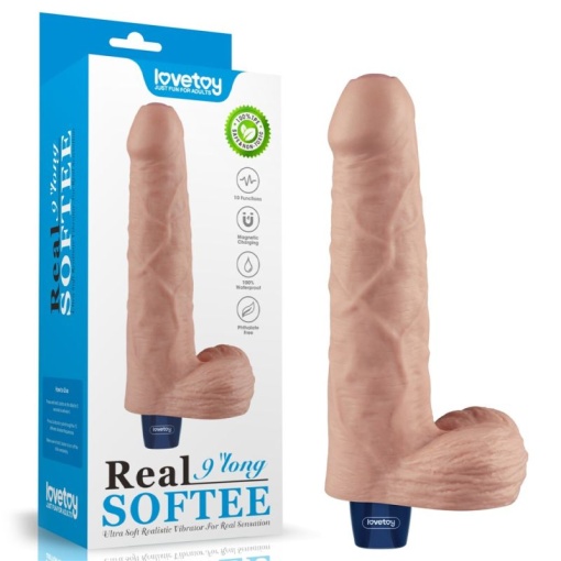Vibrator realist 9" REAL SOFTEE Rechargeable 22cm