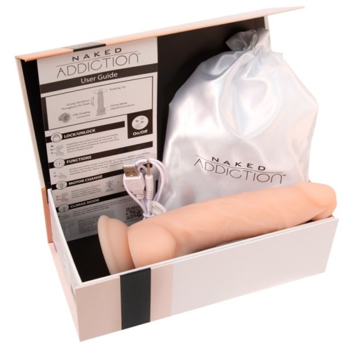 Vibrator rotativ flexibil realist 8" Vibration &amp; 360 grade Rotation - Reincarcabil - Img 3