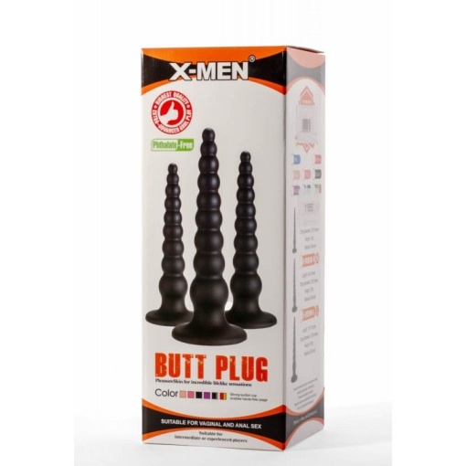 X-Men 9.45" Butt Plug Black M (24cm) - Img 2