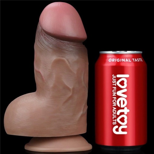 7" Dual-Layered Silicone Nature Cock Brown (18 x 6.6cm) - Img 3