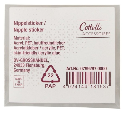 Accesorii sfarcuri Nipple Sticker, Cottelli Accesories, black - Img 2