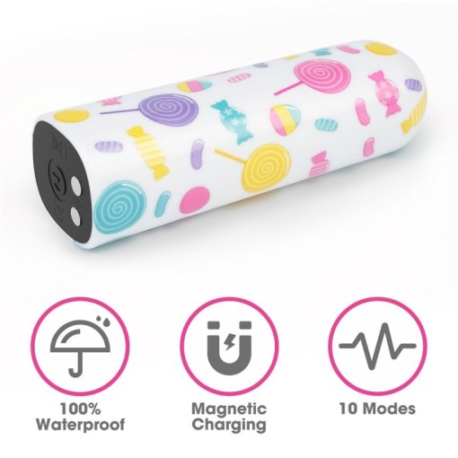 Aparat de masaj mini "Lollipop" cu motor puternic si 10 functii de vibratie - Img 3