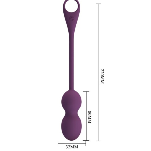 Bilele vibrante Kegel cu 12 funcții de vibratie Pretty Love Elvira Purple App Long - distance - Img 6