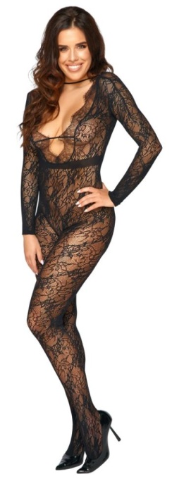 Catsuit cu maneci lungi, cu decupaj inghinal, Fantasy Cottelli Collections - S/L - Img 3