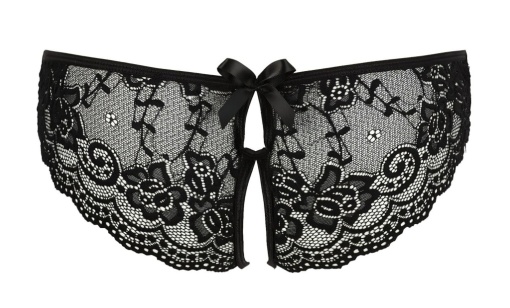 Chilotei sexy din dantela florala cu decupaje in zona intima Briefs Orion, black - L - Img 2