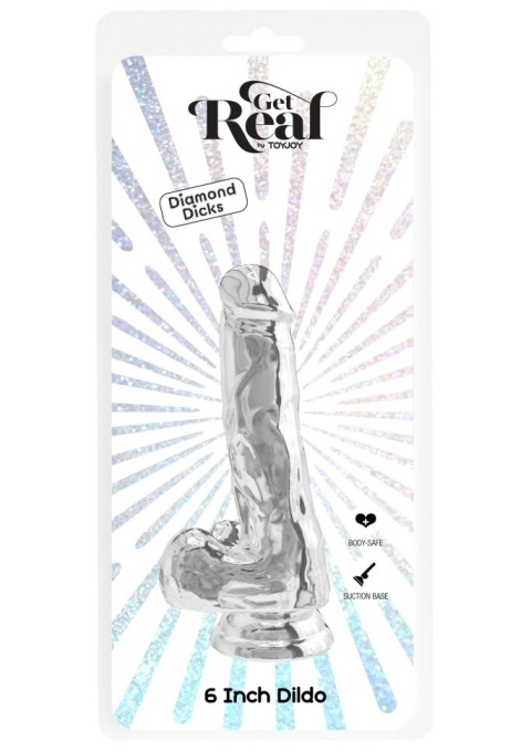 Clear Dildo w. Balls 6 inch (16 cm) - Img 3
