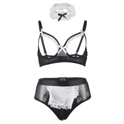 Costum sexy cameristă chiloțel cu deschizătură marime L/XL - Img 5