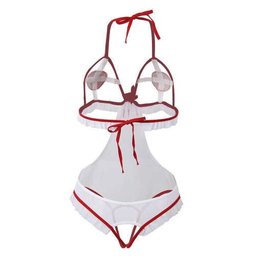 Costum sexy de asistentă medicală cu deschizătură în zona inghinală marime L/XL - Img 4