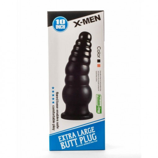 Dildo anal X-Men 10" Extra Large Butt Plug Black II (25.4cm) - Img 2
