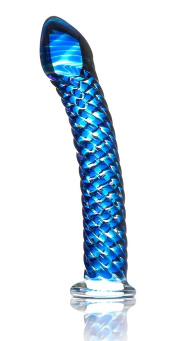 Dildo din sticla suflata manual Glass dildo No. 29 (19cm)