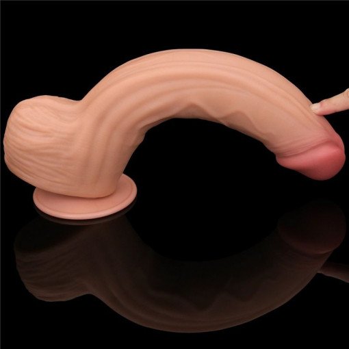 Dildo realist gigantic 12'' King Sized Sliding Skin Dual Layer Dong (31cm) - Img 2