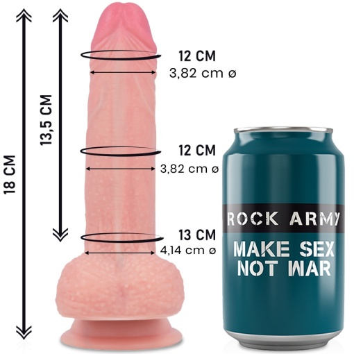 Dildo realistic Dual Density Mustang Dimensiune: 18 cm x 4,14 cm - Img 6