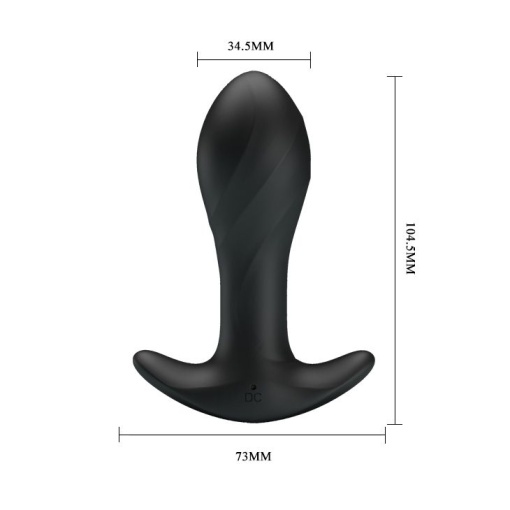 Dop anal din silicon cu vibratie Pretty Love Anal Plug Vibrating Massager Black 10.4cm - Img 4