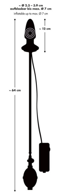 Dop anal gonflabil Vibro-butt plug inflatabil (12 cm) - Img 3