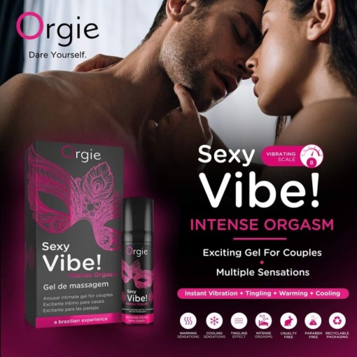 Gel stimulator masaj intim intens Sexy Vibe, 15 ml, Orgie - Img 3