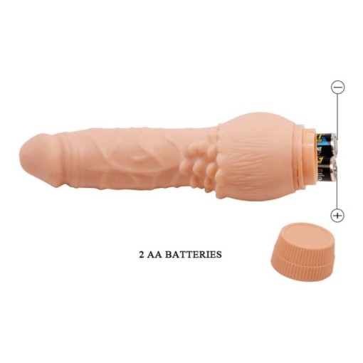 ibratorul realist cu stimulator clitoridian Barbara Clark Realistic Multi-Speed Vibrator 16cm - Img 3