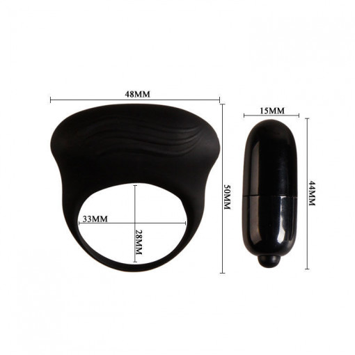 Inel pentru penis din silicon moale cu vibratie puternica PRETTY LOVE - BERTRAM - Img 6