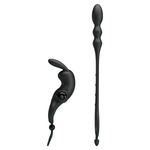 Inelul pentru penis si dop anal Pretty Love Vibration Penis Sleeve V (13cm, 24.5cm) - Img 3
