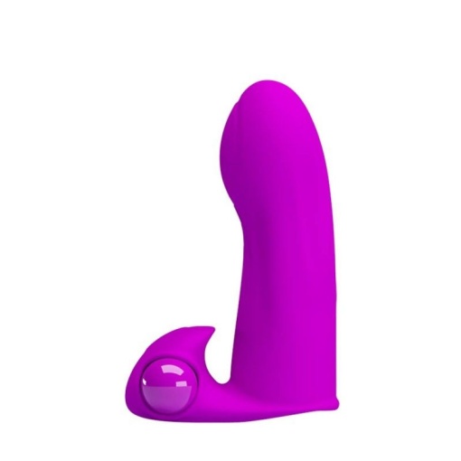 Manson pentru deget cu vibratii Finger sleeve vibrator, Silicone, Pretty Love Maxwell 8,2cm - Img 5