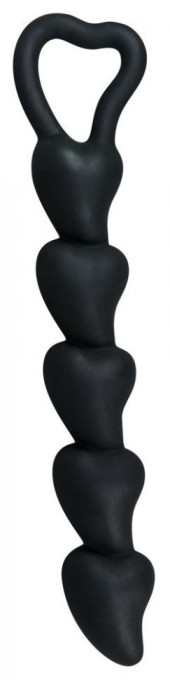 Margele anale în formă de inimă Anal beads Silicon 18.5cm - Img 2