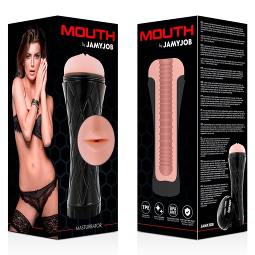 Masturbator cu intrare în formă de gură Jamyjob Mouth - Img 5