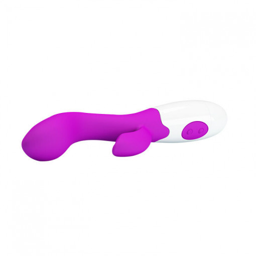 Mini vibrator cu stimulator clitoridian Pretty Love Brighty 20cm (inserabil 12cm) - Img 4