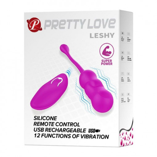 Ou din silicon cu telecomandă Pretty Love Leshy 18.6cm - Img 2