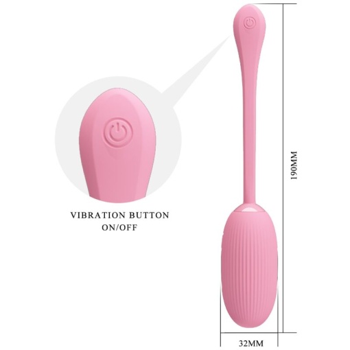 Ou vibrator inteligent Pretty Love - Doreen Pink 12 moduri de vibrație și 3 moduri de șoc electric - Img 4