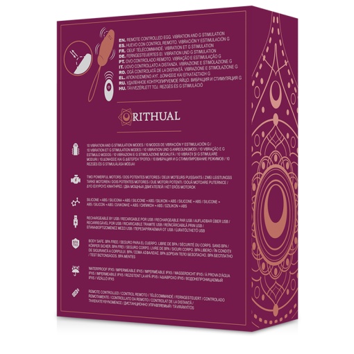 Ou Vibrator stimulator clitoris si G-spot RITHUAL - PRIYA cu telecomanda