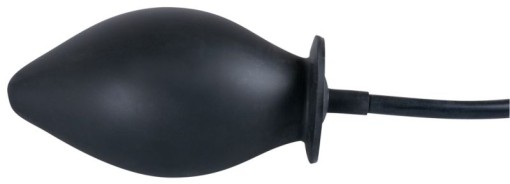 Plug anal gonflabil negru  True Black Inflatable Dildo Butt Plug (11,5 cm)