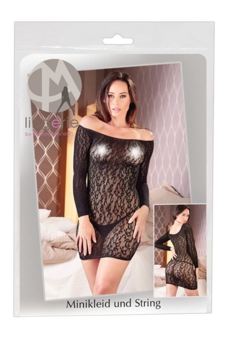 Rochie elastica, cu maneci lungi, fara cusaturi, cu decolteu pe umeri Orion - S/L - Img 3