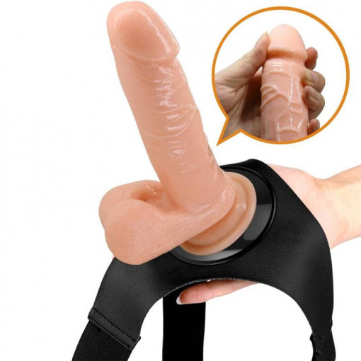 Strap-on cu dildo pentru femei Pretty Love Tom Harness Briefs - Img 7