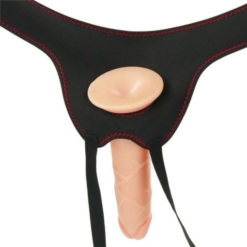 Strap-on cu vibratie 19cm Vibrating Easy Strapon Set 7.5'' - Img 4