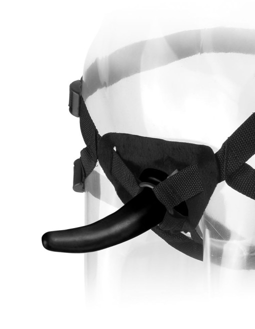 Strap-on format din chilot cu curele ajustabile si dildo negru The Pegger- anal strap-on - Img 2