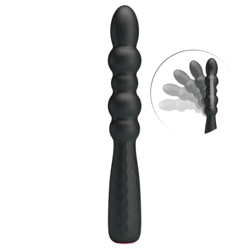 Vibrator anal 12 functii de vibratie Pretty Love Monroe Black 18.5cm - Img 2