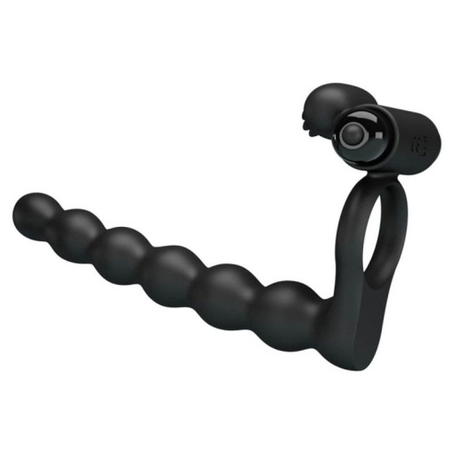 Vibrator anal din silicon cu capat cu bile si inel pentru penis Pretty Love Hercules Penis Sheath III - Img 4