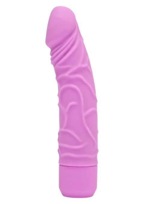 Vibrator Clasic realistic cu 7 viteze de vibratii si ax usor curbat , Pink (20.1 cm) - Img 3