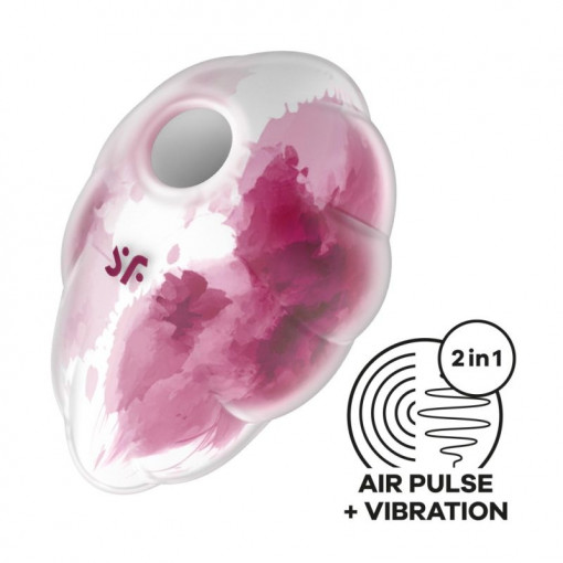 Vibrator cu 11 intensități ale undelor de presiune Cloud Dancer red print - Img 2