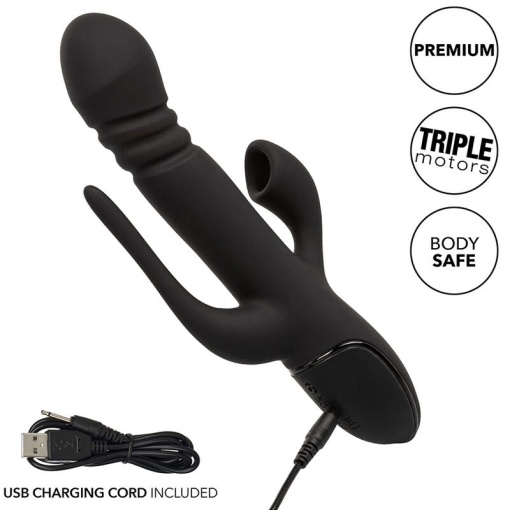 Vibrator cu 3 functii CALEXOTICS Triple Euphoria BLACK - Img 6