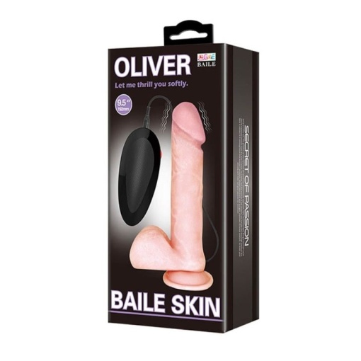 Vibrator cu telecomanda prevazut cu un ax flexibil, cu vene si ventuza de fixare Dong Flesh 20cm - Img 6