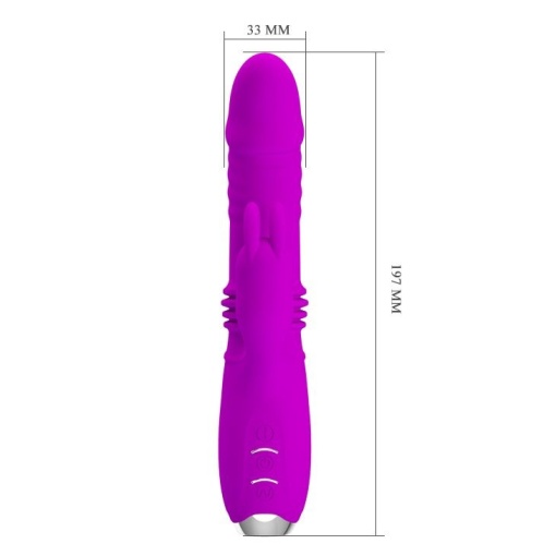 Vibrator din silicon si cu miscare inainte-inapoi Pretty Love Powerful Thrusting Dorothy 19.7cm - Img 3