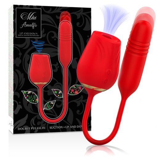 Vibrator dubla stimulare cu miscare sus jos Mia Amalfi 10 moduri de vibratie - Img 7