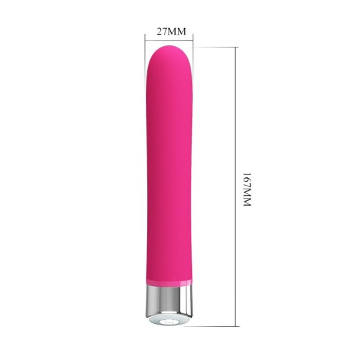 Vibrator elegant din silicon si cu 12 functii de vibratie Pretty Love Randolph PINK 16.7cm - Img 5