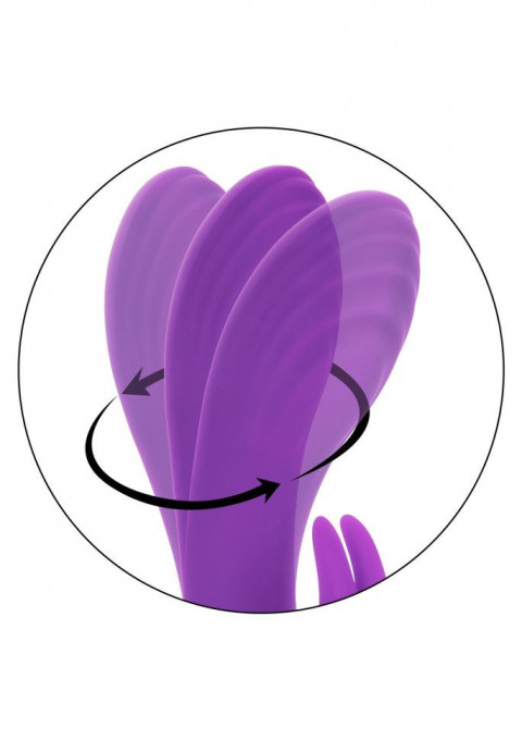 Vibrator iepuras cu efect de incalzire Heated Rotating G Rabbit, Purple (21,5 cm) - Img 5